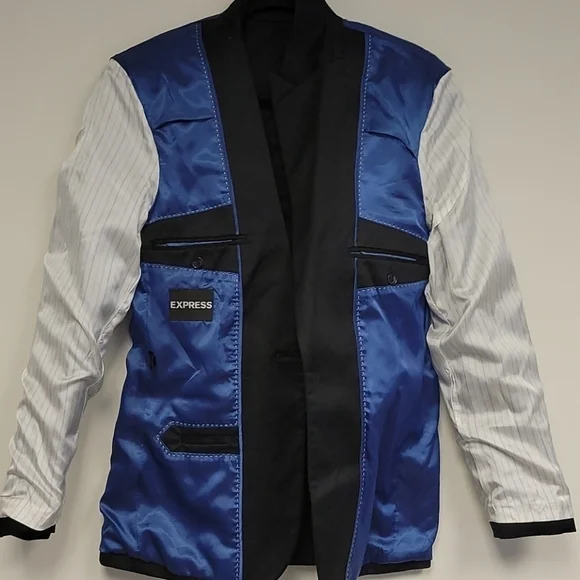 Express mens tuxedo Suit jacket black 36R - Picture 7 of 8